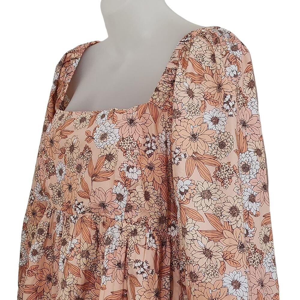 NEW J. Crew Squareneck Cotton Poplin Babydoll Dress in Zinnia Floral Size M NWT - Picture 8 of 11